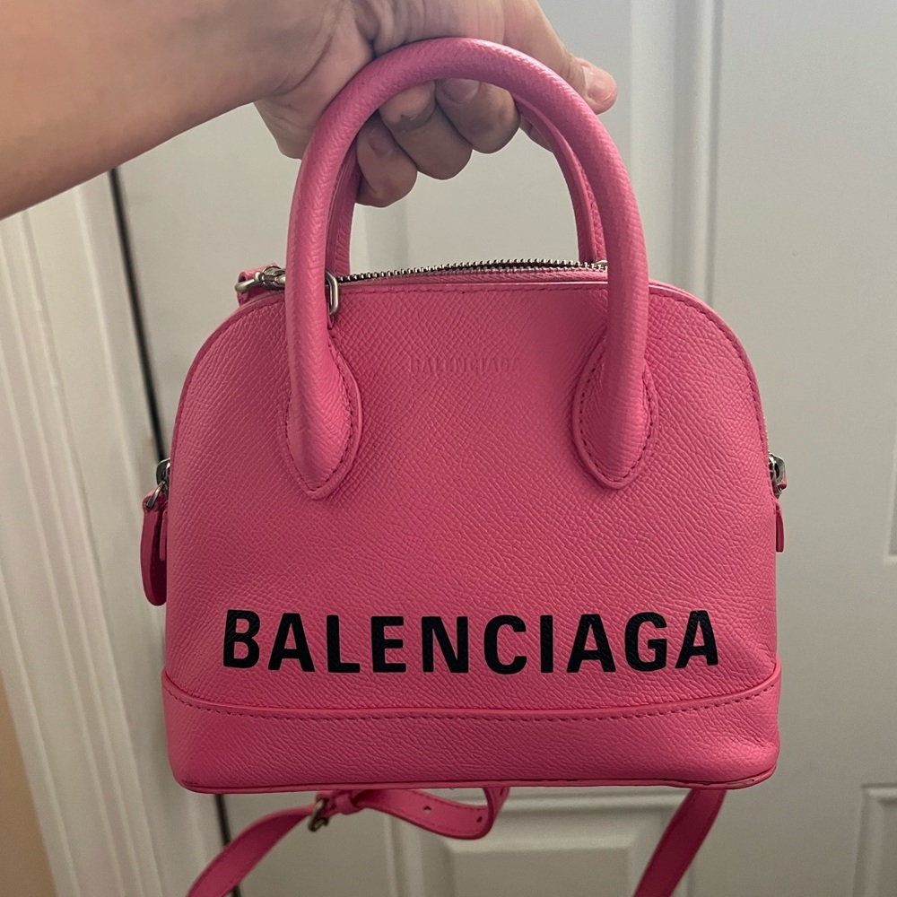 Balenciaga pink ville mini bag